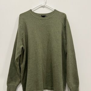 Eddie Bauer Men's Olive Green Crewneck Sweater